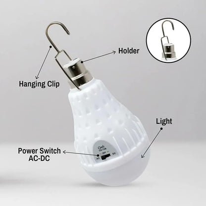 Osring 25W Rechargeable LED Emergency Bulb with Portable Hanging Clip