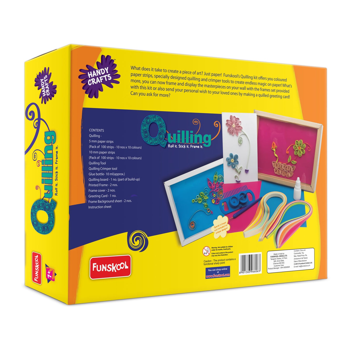 Funskool Handycrafts Quilling Art Creative Paper Craft Kit for Kids