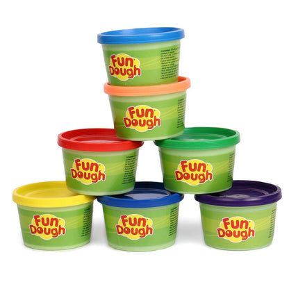 Fundough Rainbow Colours 7-Pack Vibrant Play Dough for Creative Kids Fun