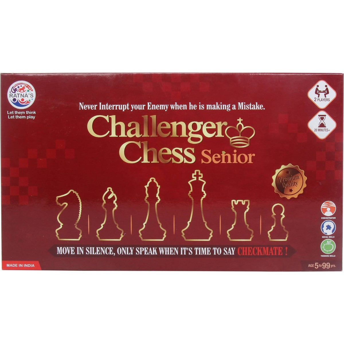 Ratna's Challenger Chess Senior Set | Strategic Board Game