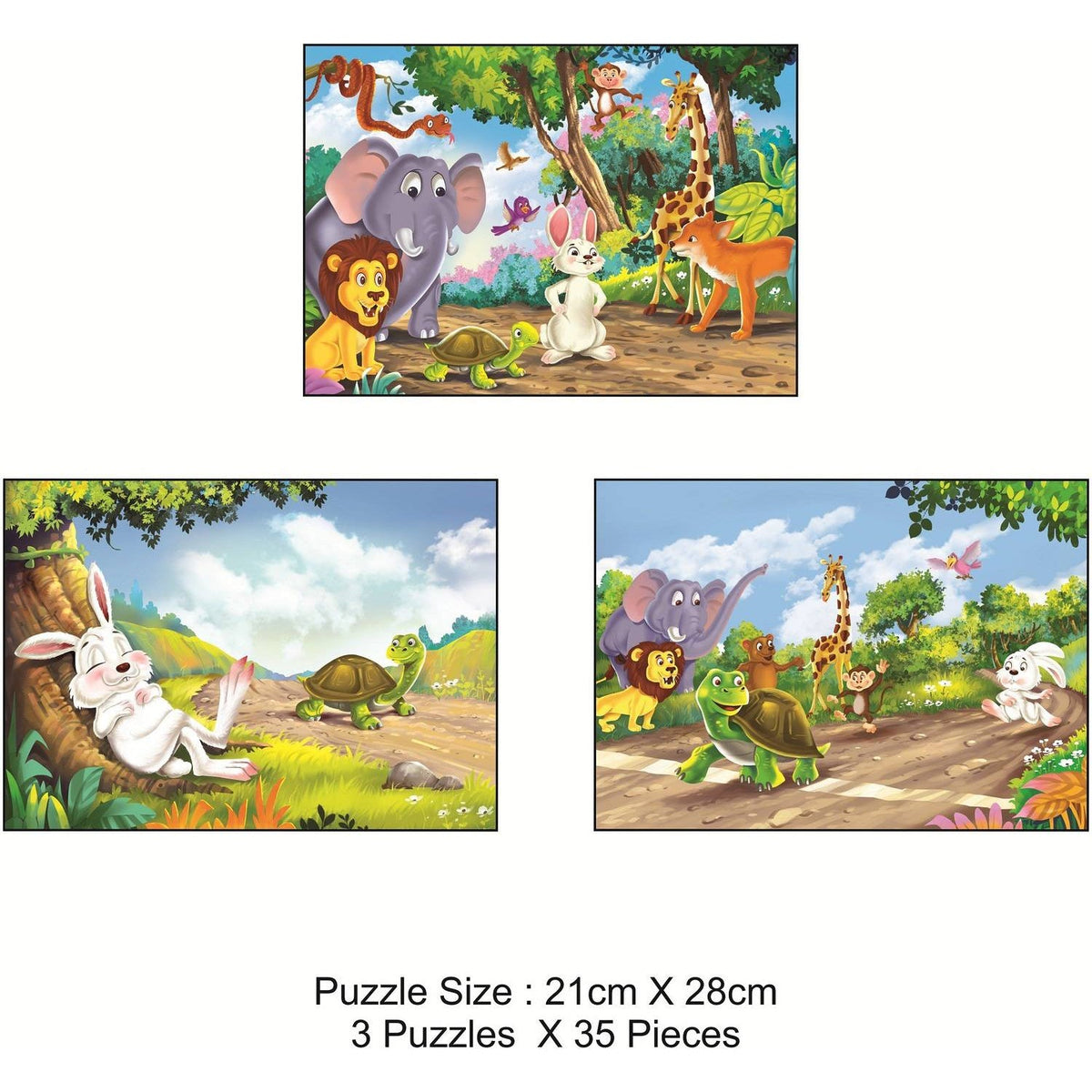 Hare and Tortoise Puzzle | Pieces Detail