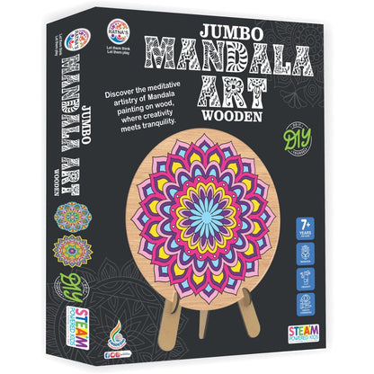 Ratna's Jumbo Wooden Mandala Art Kit | DIY Coloring for All Ages