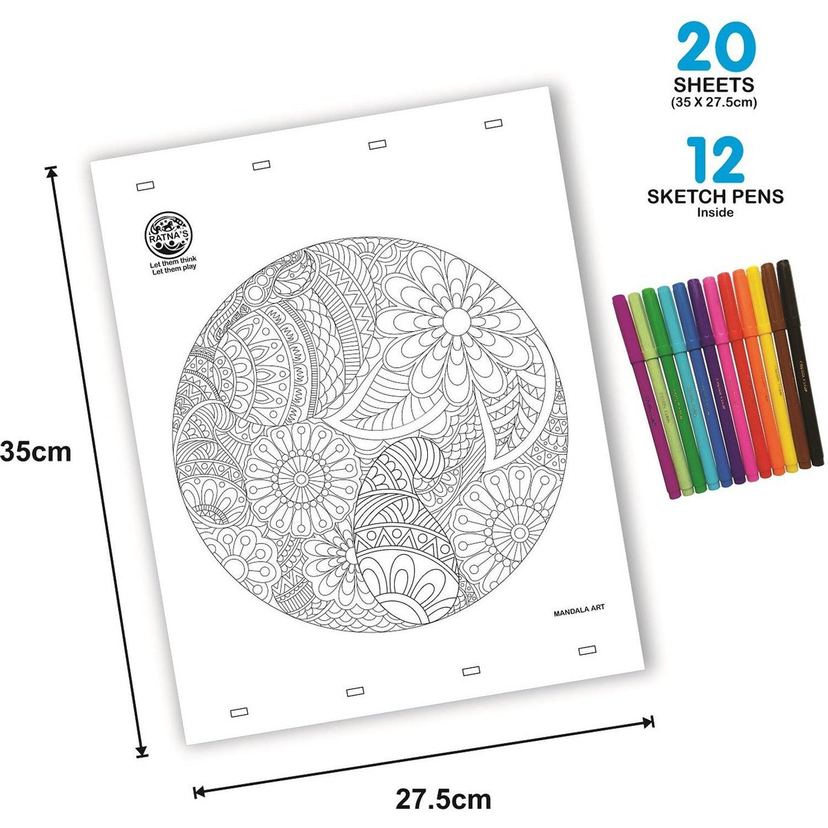 Mandala Art Colouring Kit | Finished Design Detail