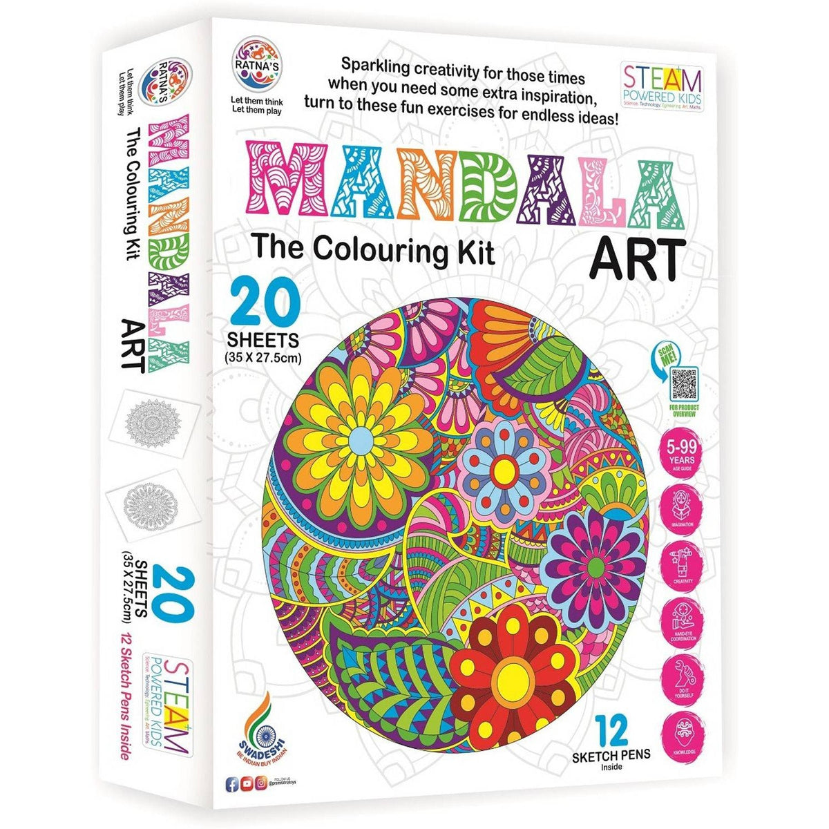Ratna's Mandala Art Colouring Kit | Creative Minds All Ages