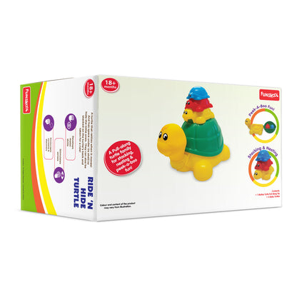 Funskool Ride N Hide Turtle: Engaging Pull-Along Stacking Toy for Toddlers
