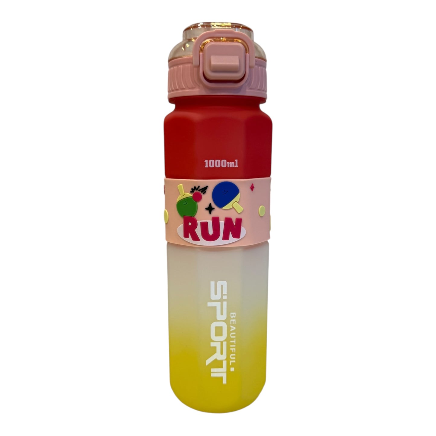 Run Sport Hexa Motivational Water Bottle 1 Litre | BPA-Free Sipper