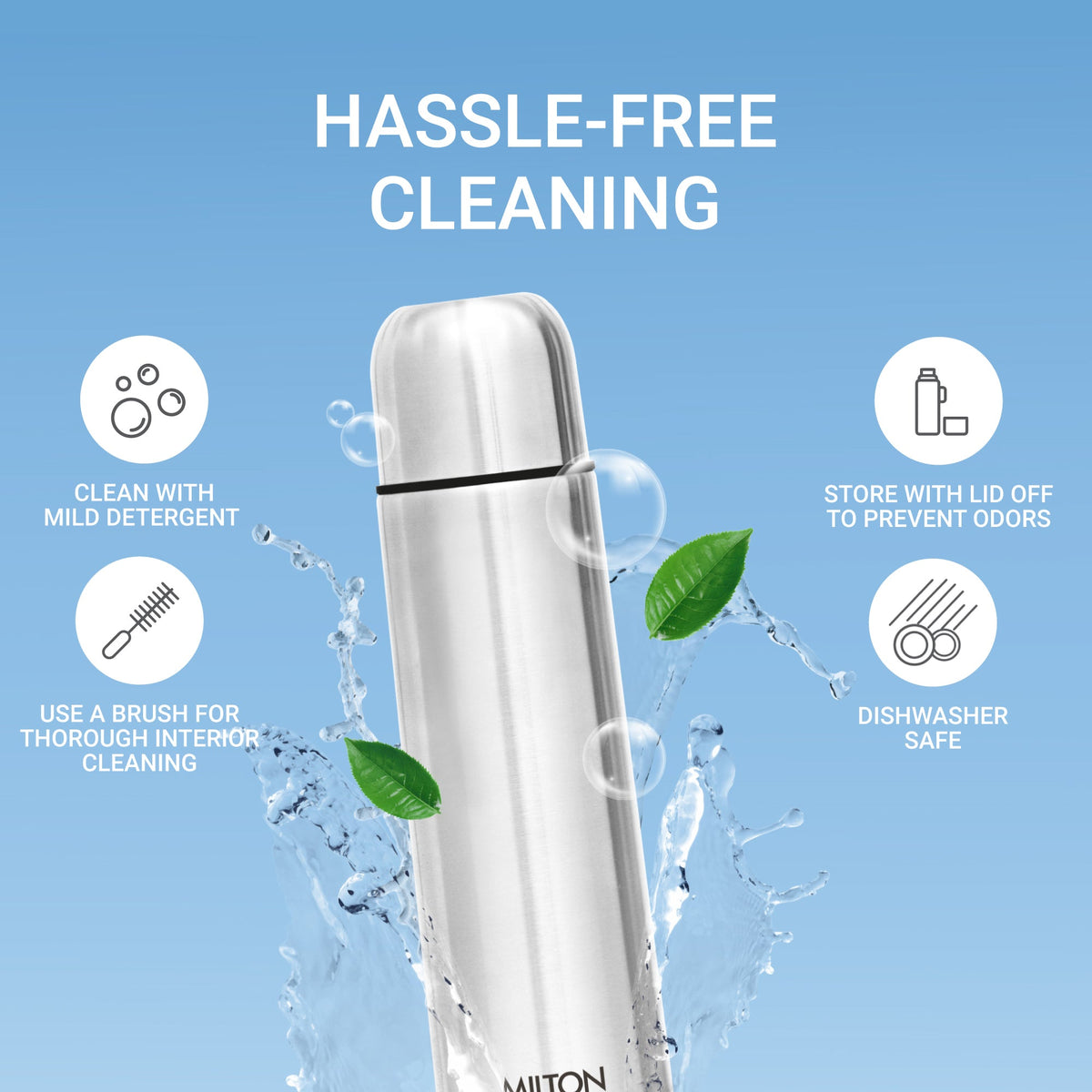 Milton Flip Lid Thermosteel Insulated Water Bottle