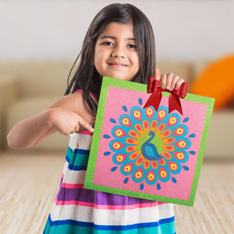 Funskool Handycrafts Sand Art Creative Activity Kit with 6 Design Boards