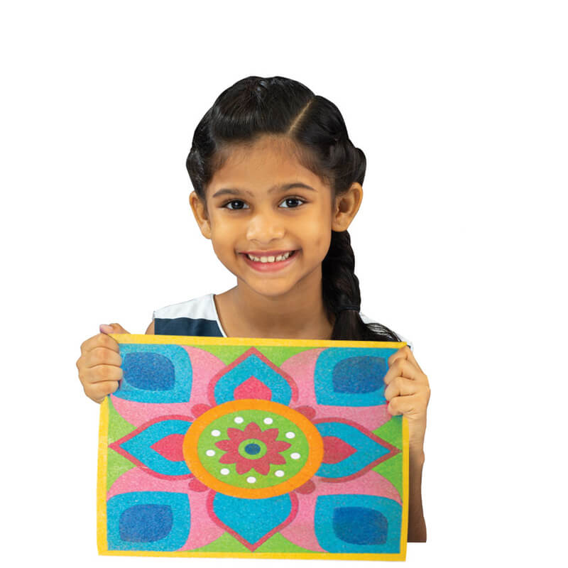 Funskool Handycrafts Sand Art Creative Activity Kit with 6 Design Boards