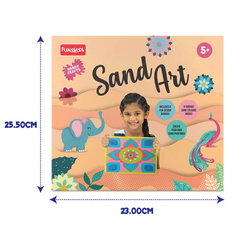 Funskool Handycrafts Sand Art Creative Activity Kit with 6 Design Boards