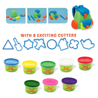 Funskool Fundough School Bus Jumbo Playdough Kit with Cutters for Creative Fun