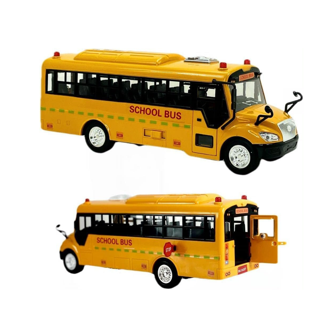 School Bus Toy with Lights and Openable Doors