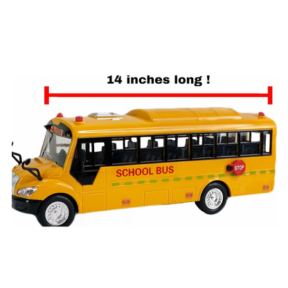 School Bus Toy with Lights and Openable Doors