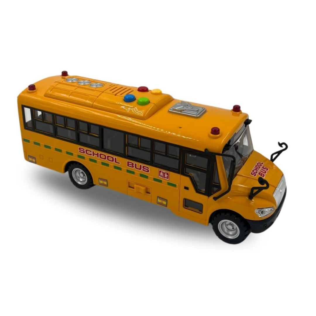 School Bus Toy with Lights and Openable Doors