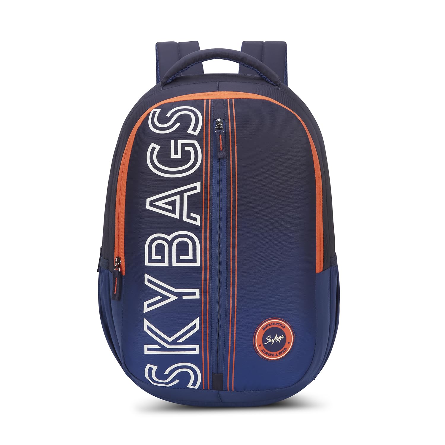 Skybags Grad 03 Navy Blue Laptop Backpack with Rain Cover
