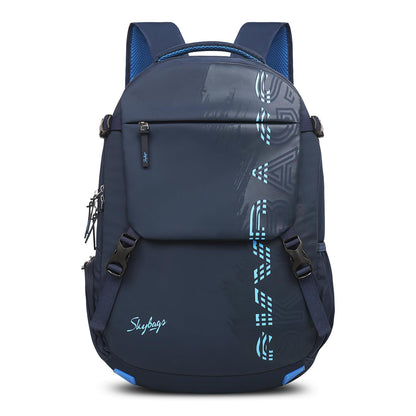 Skybags Xelius Pro 29L Laptop Backpack with Rain Cover Navy