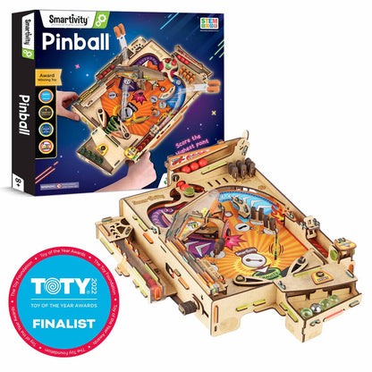 Smartivity Build Your Own Wooden Pinball Machine: DIY STEM Kit for Kids 8+