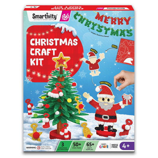 Smartivity Christmas Craft Kit: Build Festive Tree & Santa DIY Activity