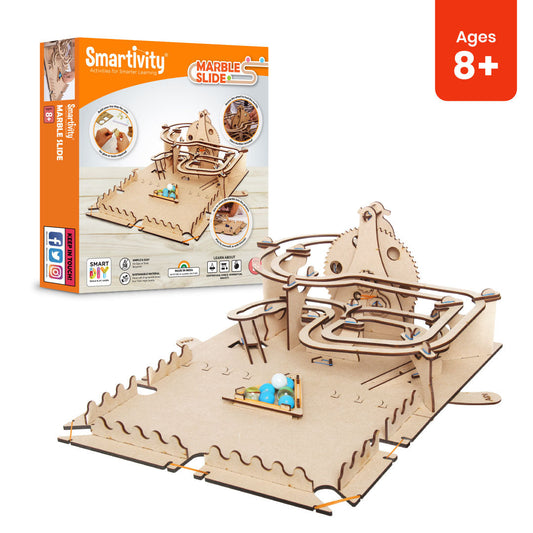 Smartivity DIY STEM Roller Coaster Marble Slide: Educational Building Toy for Kids
