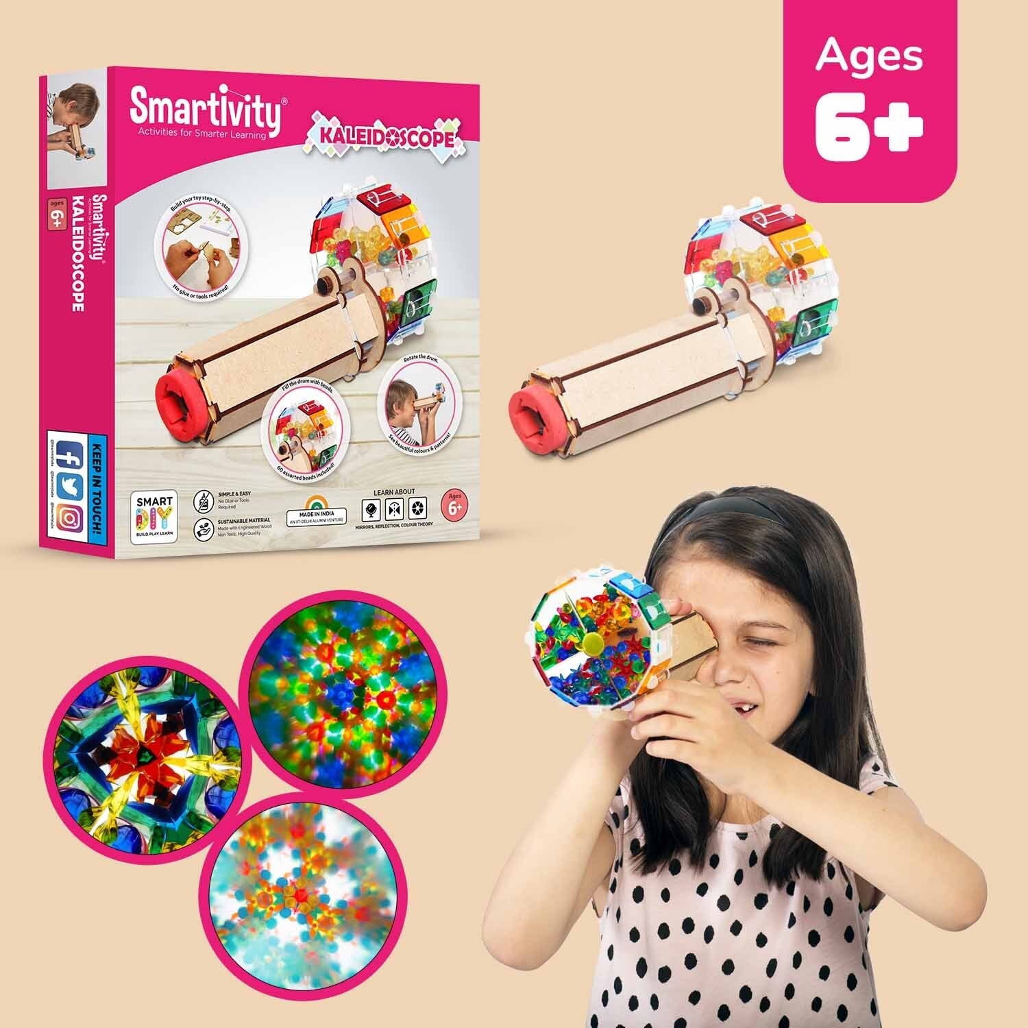 Smartivity Kaleidoscope STEM Kit | Optics Reflections Patterns