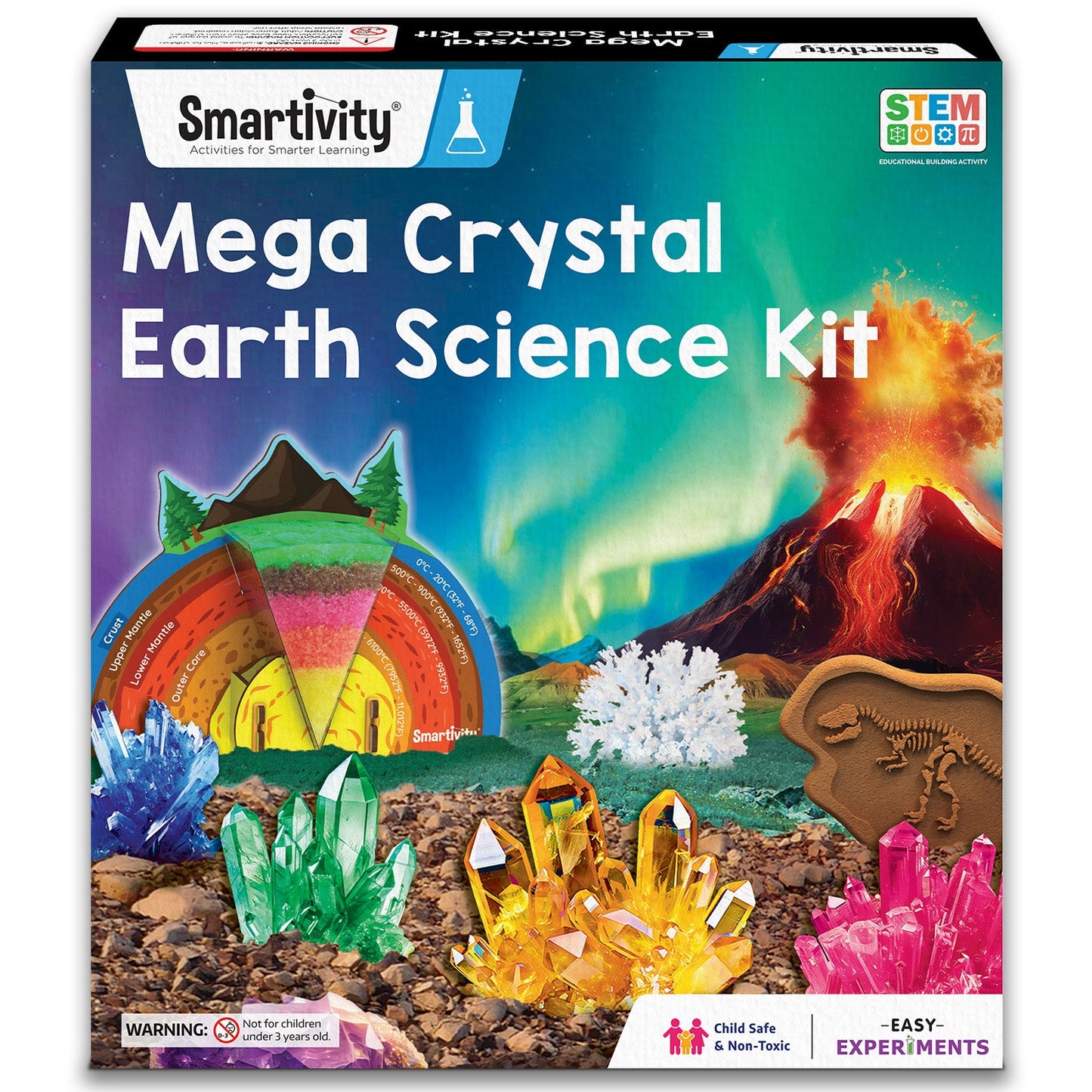 Smartivity Mega Crystal Earth Science Kit for Kids 8-14 STEM Learning Toy