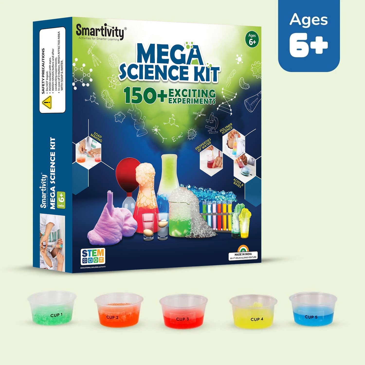 Smartivity Mega Science Kit: 150+ Fun DIY Experiments Ages 6-10