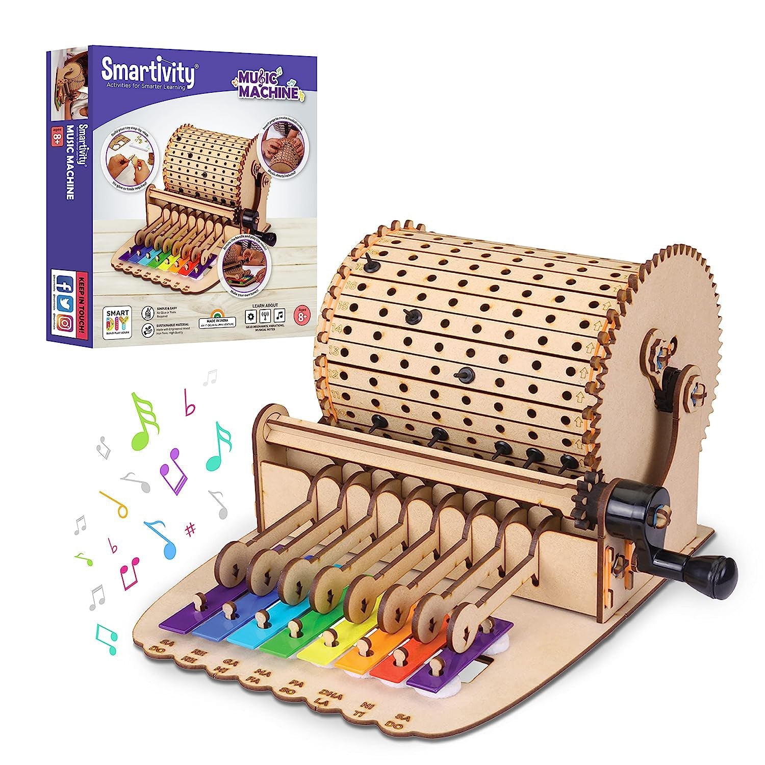 Smartivity Xylofun Music Machine STEM Construction Toy: Learn Music, Gears, Boost Creativity