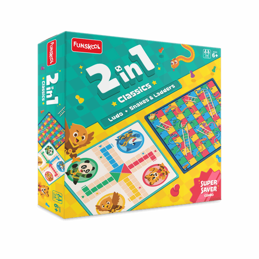Funskool 2 in 1 Snakes & Ladders and Ludo Combo