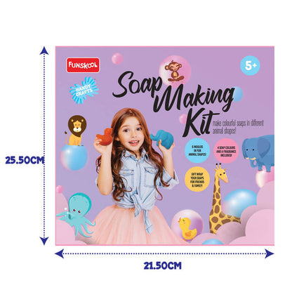 Funskool Handycrafts Animal Soap Making Kit with 6 Fun Moulds