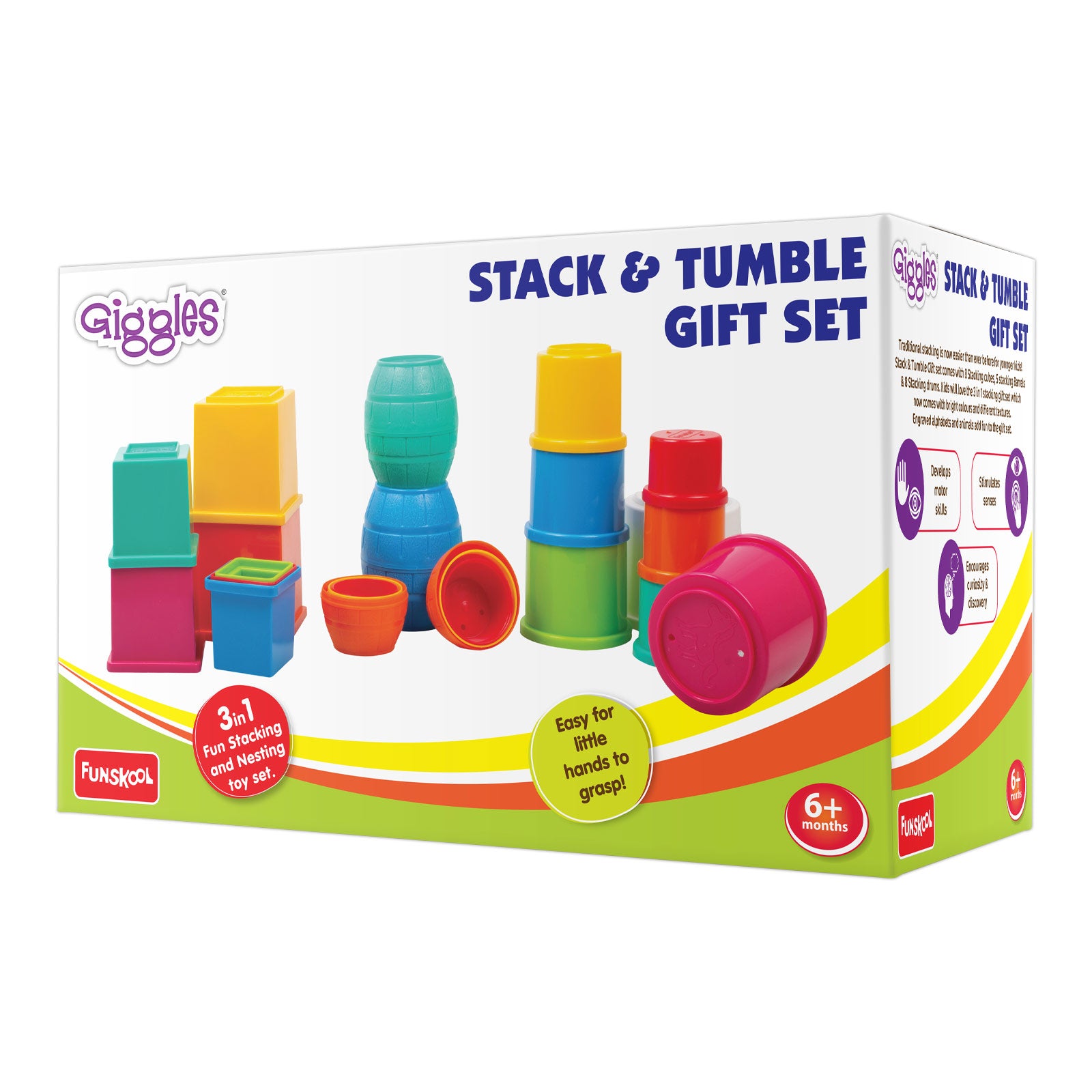 Funskool Stack N Tumble Baby Developmental Gift Set - Early Learning Toys