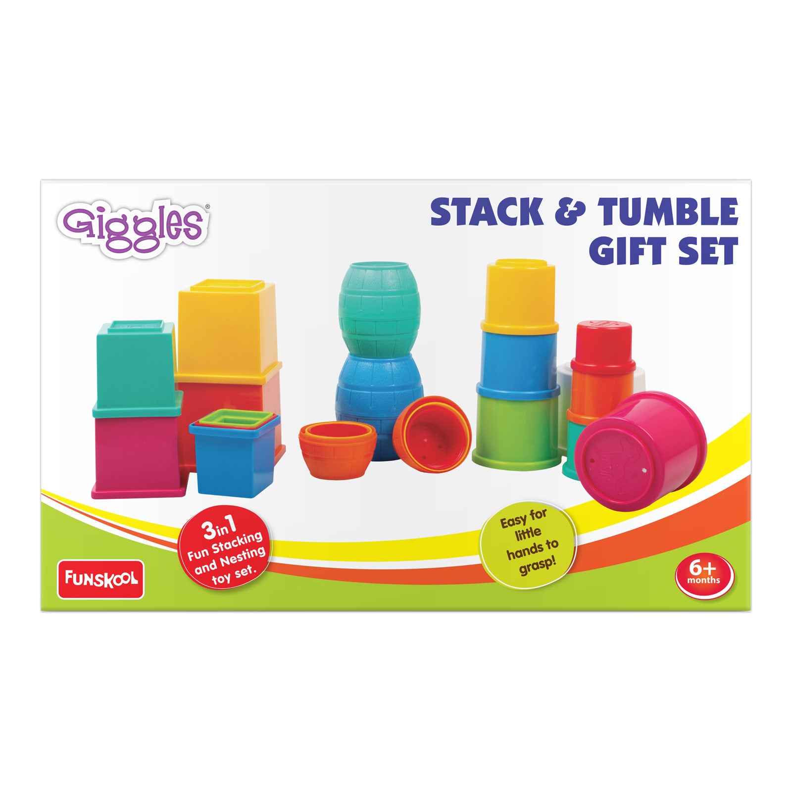 Funskool Stack N Tumble Baby Developmental Gift Set - Early Learning Toys