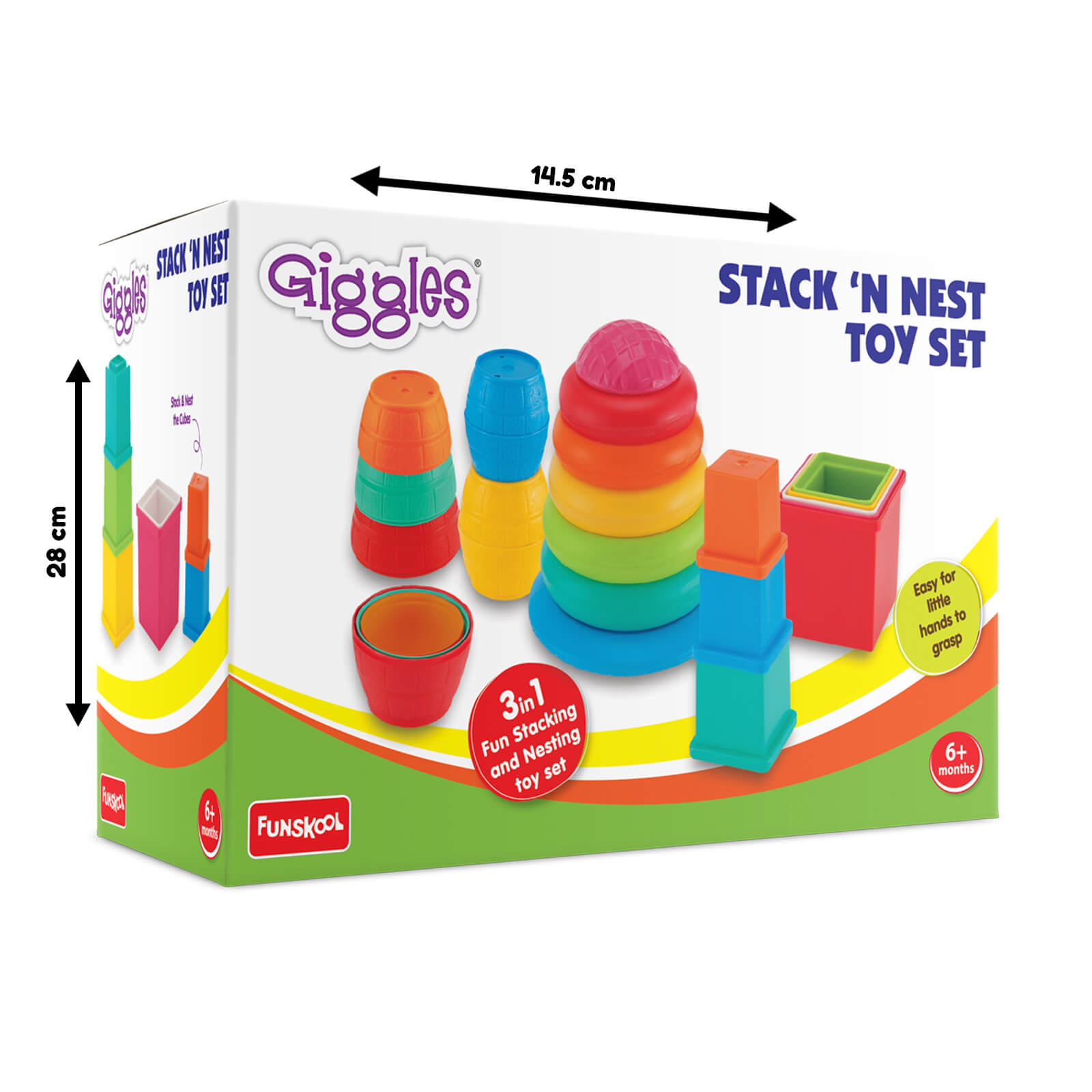 Vibrant Stacking & Nesting Cups Educational Toddler Toy for Sensory Development