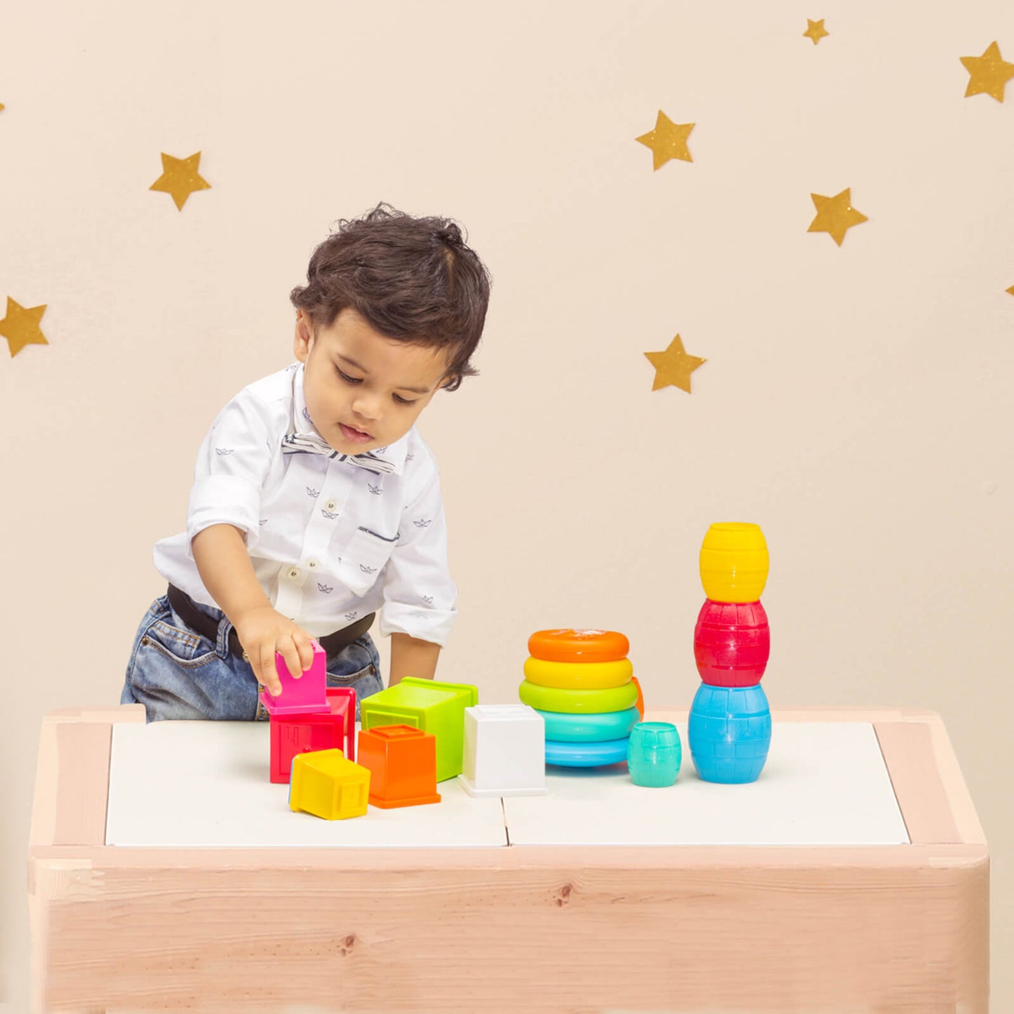 Vibrant Stacking & Nesting Cups Educational Toddler Toy for Sensory Development