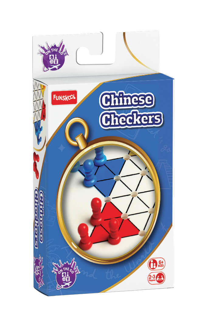 Compact Portable Travel Chinese Checkers Board Game for Strategic Family Fun