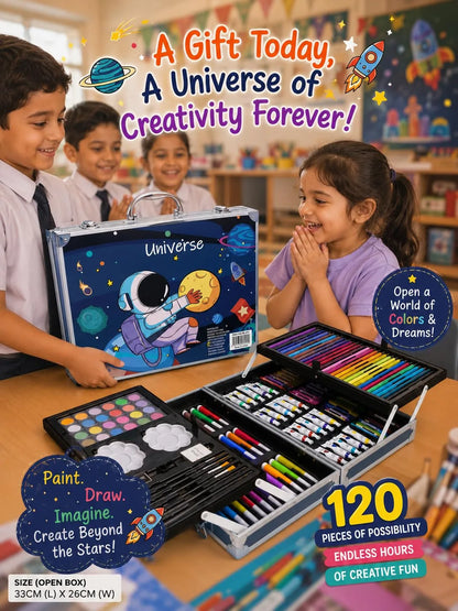 145-Piece Art Set | Astronaut Theme Detail