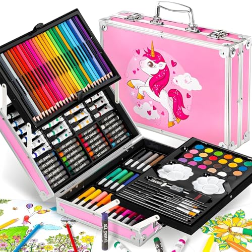 TIPTOP 145-Piece Art Set | Unicorn Astronaut Storage Case