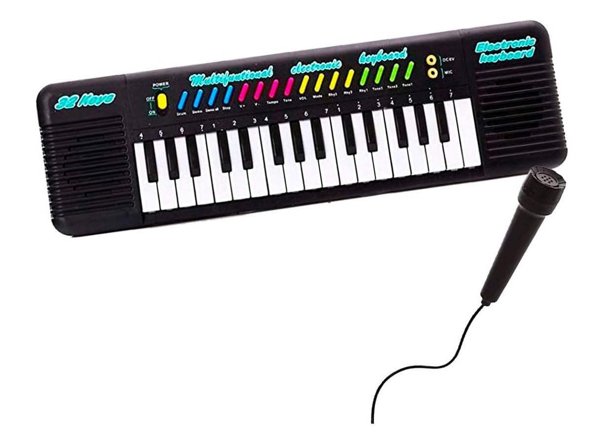 TIPTOP 32-Key Kids Electronic Piano Keyboard with Microphone & Fun Effects