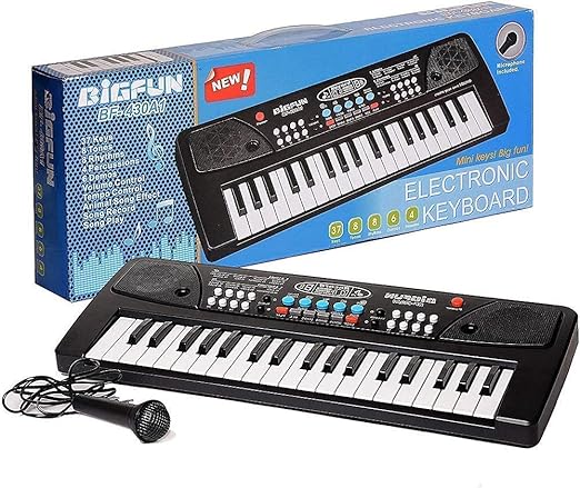 TIPTOP 37-Key Portable Piano Keyboard | Microphone for Kids