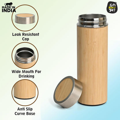 Bamboo Insulated Flask | Bamboo Exterior Detail