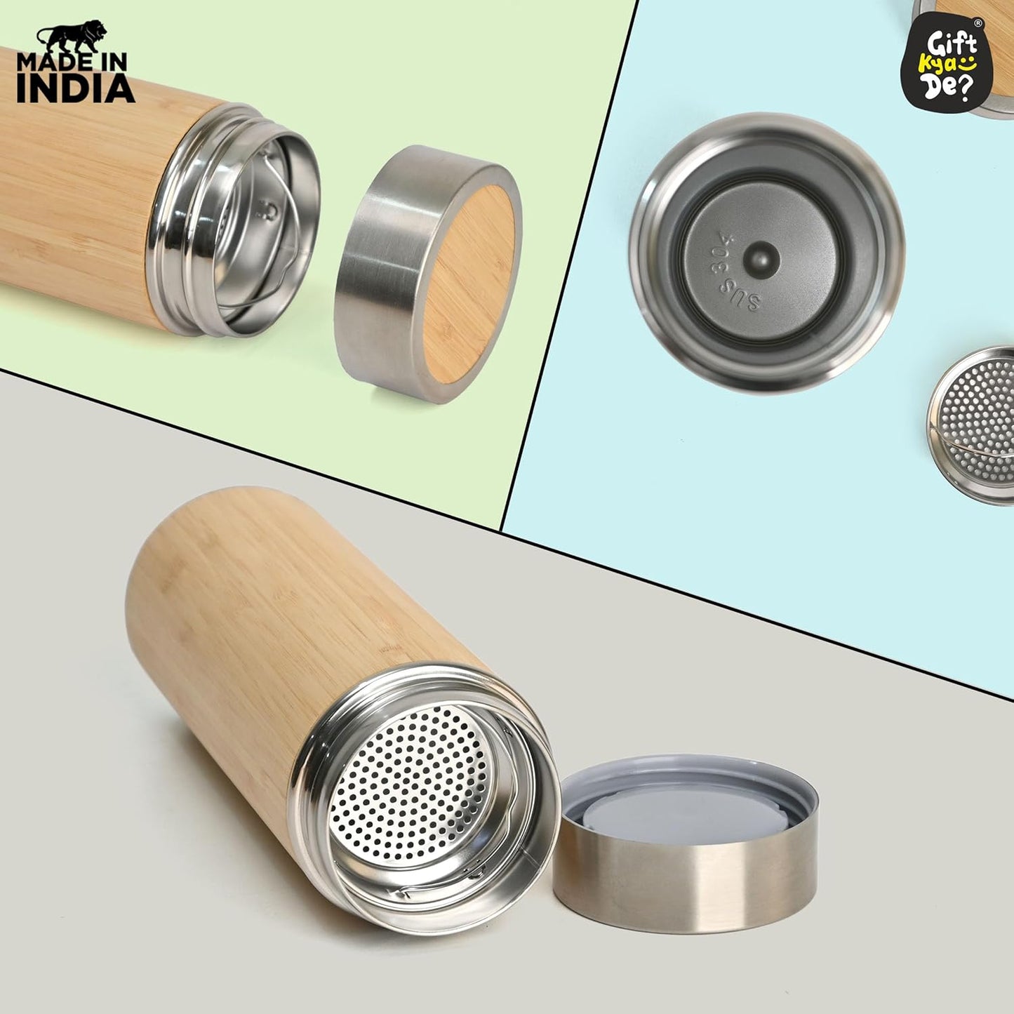 Bamboo Insulated Flask | In Use