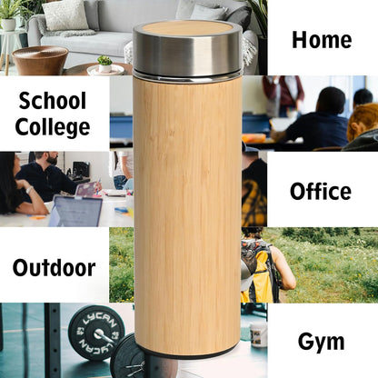 Bamboo Insulated Flask | Size Reference