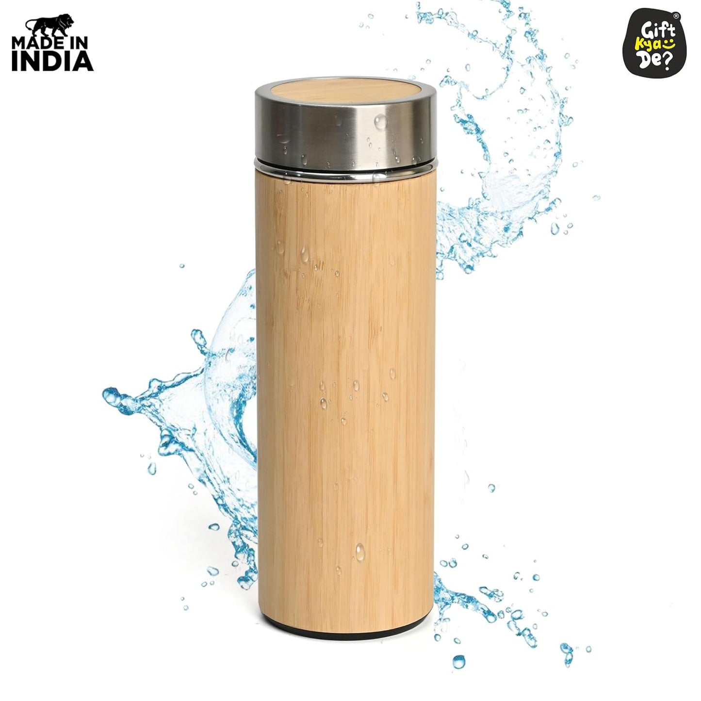 TIPTOP Eco-Friendly Bamboo Insulated Flask | Removable Tea Strainer