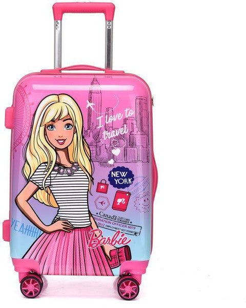 TIPTOP Barbie Kids' Expandable Hardside Lightweight Trolley Suitcase