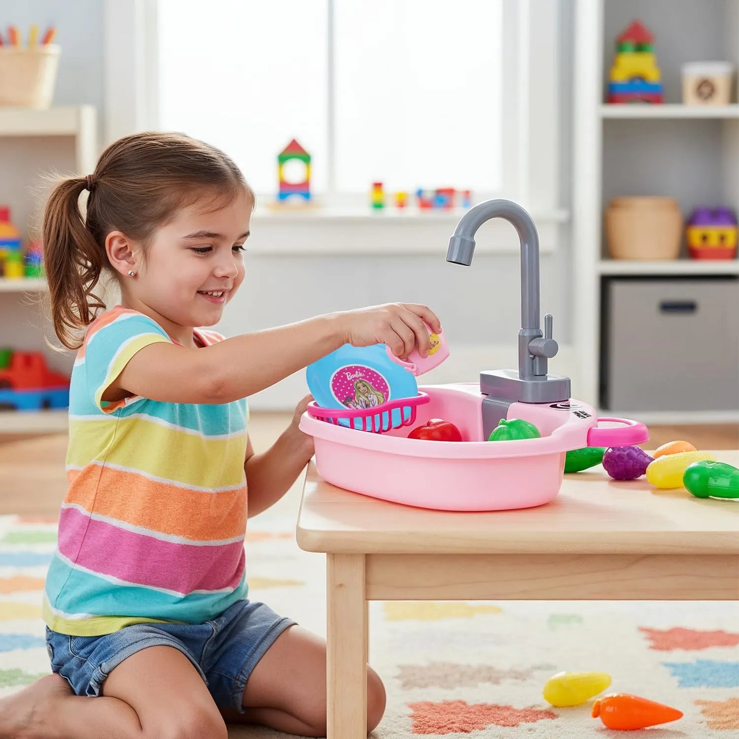TIPTOP Barbie Wash Up Kitchen Set | Child Playing