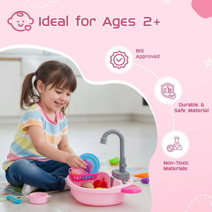 TIPTOP Barbie Wash Up Kitchen Set | Foldable Compact View