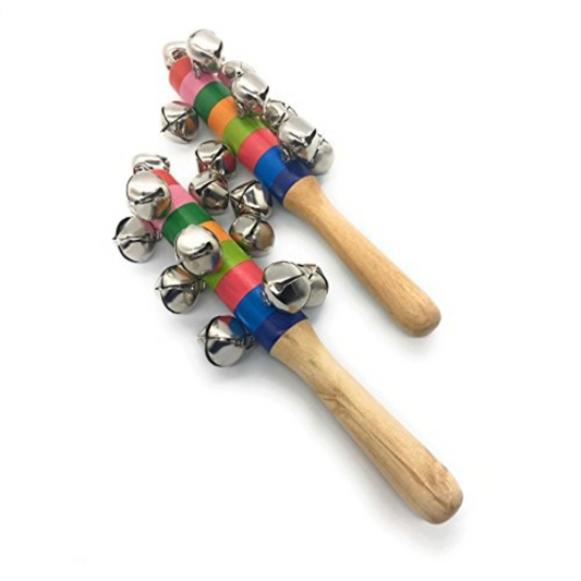TIPTOP Handcrafted Bell Rattle Toy | Multicolour Baby Rattle