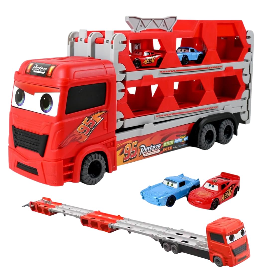 TIPTOP Big Hauler Storage Truck | Foldable Ejection Race Tracks