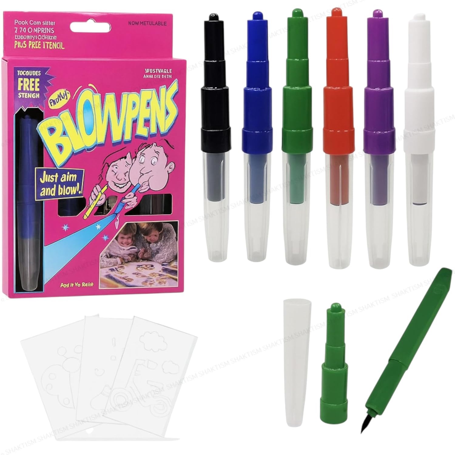 Blow Pens Art Set | Stencil Detail