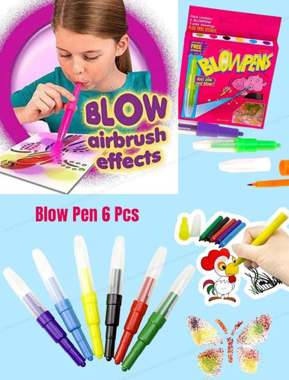 Blow Pens Art Set | Spray Effect Detail