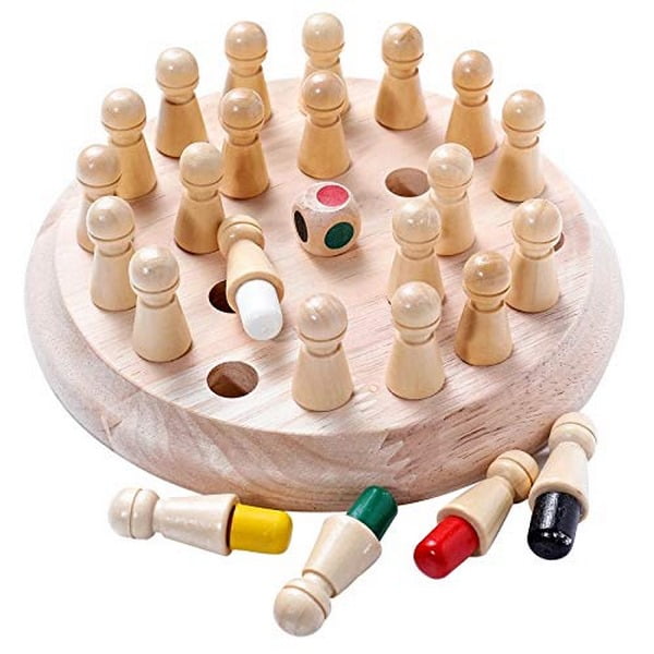 TIPTOP Classic Wooden Color Memory Chess and Fun Intelligence Game for Kids